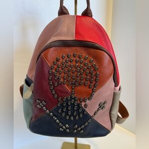 AmeriLeather Joreah Leather patchwork Backpack